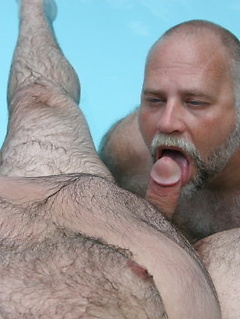 Two horny and hairy bears get to pleasure each other's pulsating meat poles