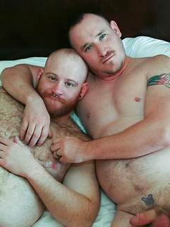 Tattooed gay makes a horny friend happy by drilling his tight butthole